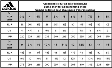 Adidas größentabelle